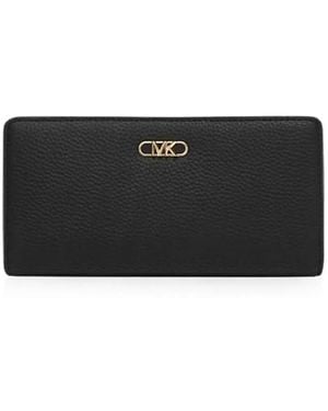 Michael Kors Grained-Leather Snap-Fastening Wallet - Black
