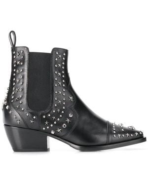 Philipp Plein Low Cowboy Boots - Black