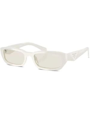 Prada Occhiali Da Sole Squadrati - Bianco