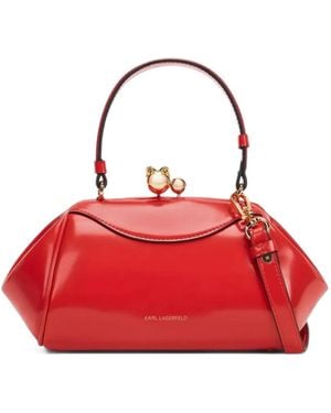 KARL LAGERFELD Sac K/Bisous À Anse Sur Le Dessus - Rouge