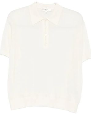 FRAME Short-Sleeve Polo Top - White