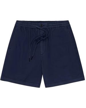 Incotex Drawstring-Waist Corduroy Shorts - Blue