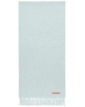 Acne Studios Fringe Wool Scarf – Narrow - Blue