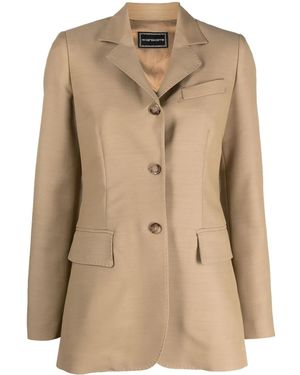10 Corso Como Blazer Met Enkele Rij Knopen - Naturel