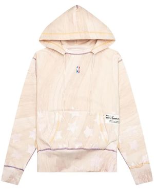 Advisory Board Crystals X La Lakers Wood-Grain Star-Print Hoodie - Natural