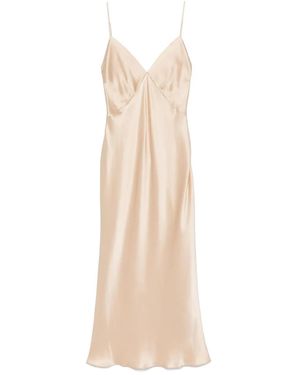 Olivia Von Halle Issa Midi-Jurk - Naturel