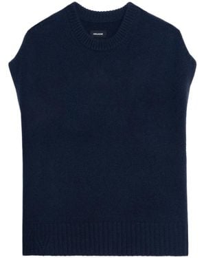 Zadig & Voltaire Trimmed Sleeveless Jumper - Blue
