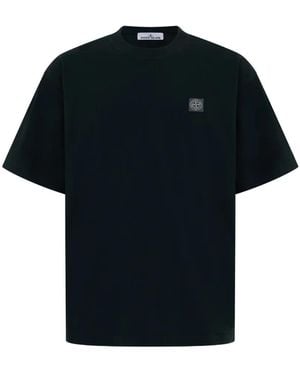 Stone Island Klassisches T-Shirt - Schwarz