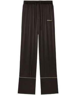 Off-White c/o Virgil Abloh Satin Pyjama Trousers - Black