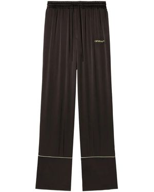 Off-White c/o Virgil Abloh Pyjama-Hose Aus Satin - Schwarz