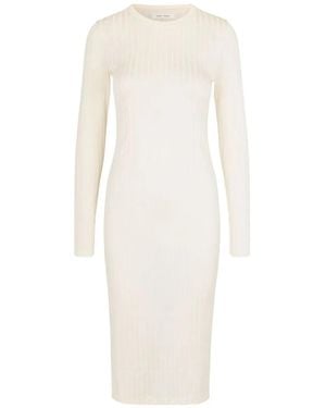 Samsøe & Samsøe Jenari Long-Sleeve Midi Dress - White