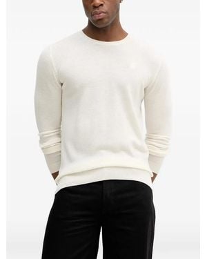 KARL LAGERFELD Logo Crew-Neck Jumper - White