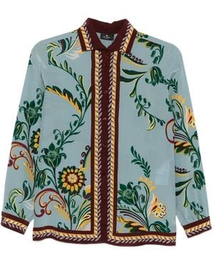 Etro Giacca A Fiori - Verde