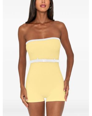 FAE SWIM Stevie Belted Playsuit - Yellow