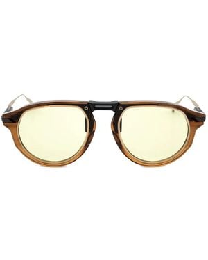 Movitra Geometric-Frame Sunglasses - Natural