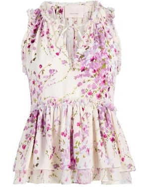 Cinq À Sept Midsummer Bloom Messina トップ - ピンク