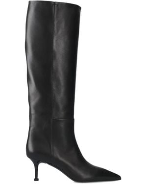 Premiata 65Mm Pointed-Toe Heel Boots - Black