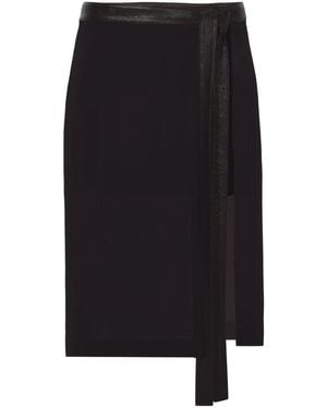 Proenza Schouler レイヤード ラップスカート - ブラック