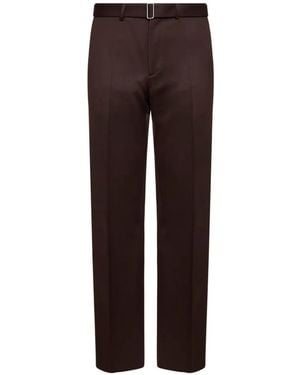 Lardini Belted Pressed-Crease Pants - Brown