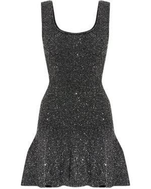 LoveShackFancy Sarajane Scoop-Neck Mini Dress - Black