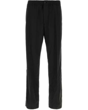 Ferragamo Pantalon À Taille Élastiquée - Black