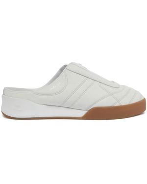 Courreges Club 02 Leather Mules - White