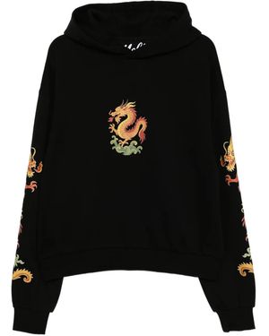 Melt Graphic-Printed Hoodie - Black