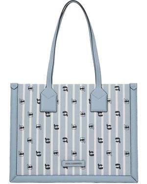 Karl Lagerfeld Borsa Tote Ikon Media - Blu