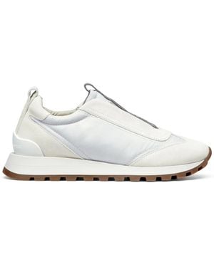 Brunello Cucinelli Bead-Embellished Low Top Sneakers - White