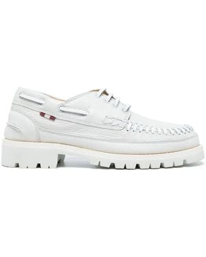Bally Trendal Leather Moccasins - White