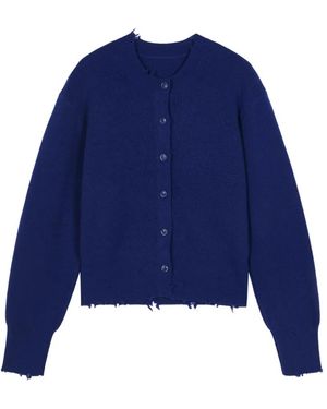 JNBY Cardigan Raccourci À Effet Usé - Bleu
