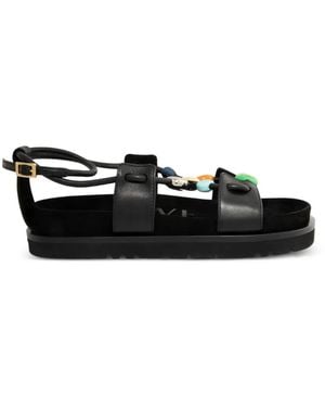 Loewe Beaded Sandals - Black