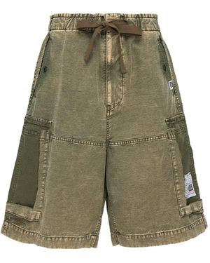Maison Mihara Yasuhiro Panelled Cargo Shorts - Green