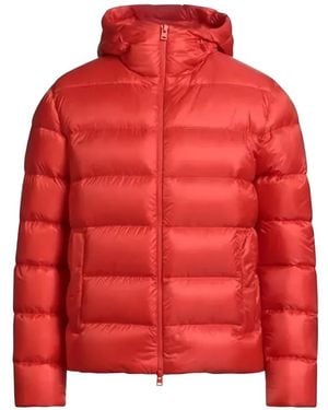 Herno Quilted Hooded Jacket - Red