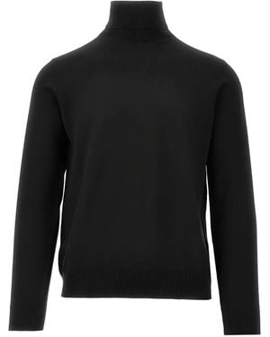 THE M.. Roll-Neck Wool Knit - Black