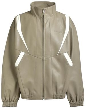 BREATH Embossed-Logo Bomber Jacket - Green