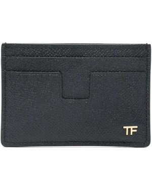 Tom Ford Logo-Plaque Cardholder - Grey