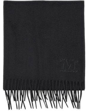 Max Mara Dalia Schal Mit Monogramm-Stickerei - Schwarz