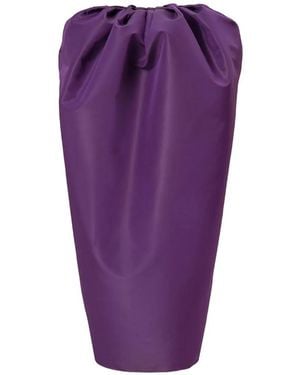 Carolina Herrera Bow-Detail Gathered Maxi Skirt - Purple