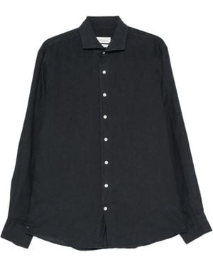 Profuomo Long-Sleeve Spread-Collar Shirt - Black