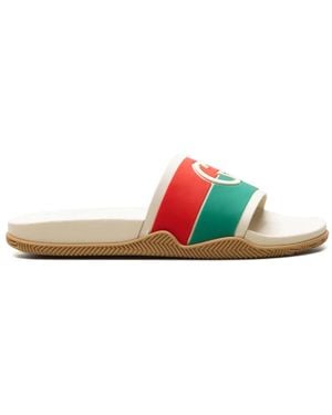 Gucci Interlocking G Slides - White