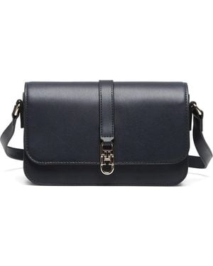 Tommy Hilfiger Th Monogram Flap Shoulder Bag - Grey