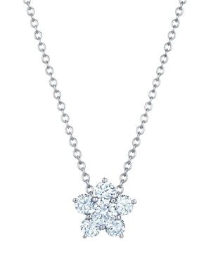 Kwiat 18Kt Diamond Floral Cluster Pendant - Metallic
