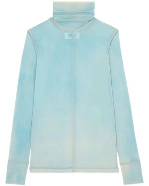 MM6 by Maison Margiela High-Neck T-Shirt - Blue