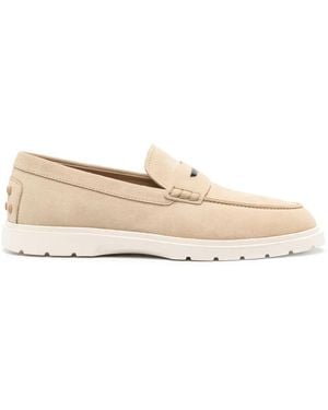 Tod's スエード ローファー - ナチュラル