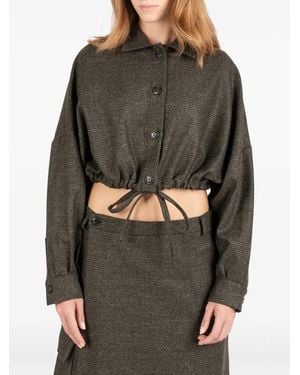 Societe Anonyme Drop-Shoulder Wool Jacket - Grey
