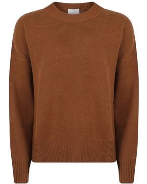Allude Jersey De Cachemira Con Punto Fino - Marrón