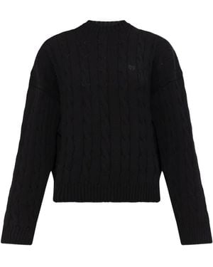 Balenciaga Jersey De Punto De Ochos - Negro