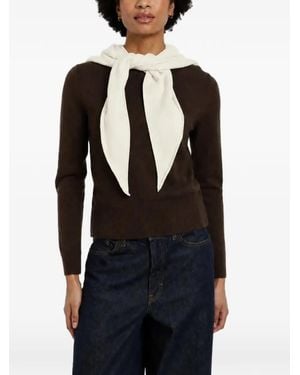 Chinti & Parker Triangle-Knit Scarf - Black