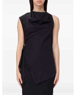 Roberto Collina Haut Sans Manches À Col Bénitier - Noir